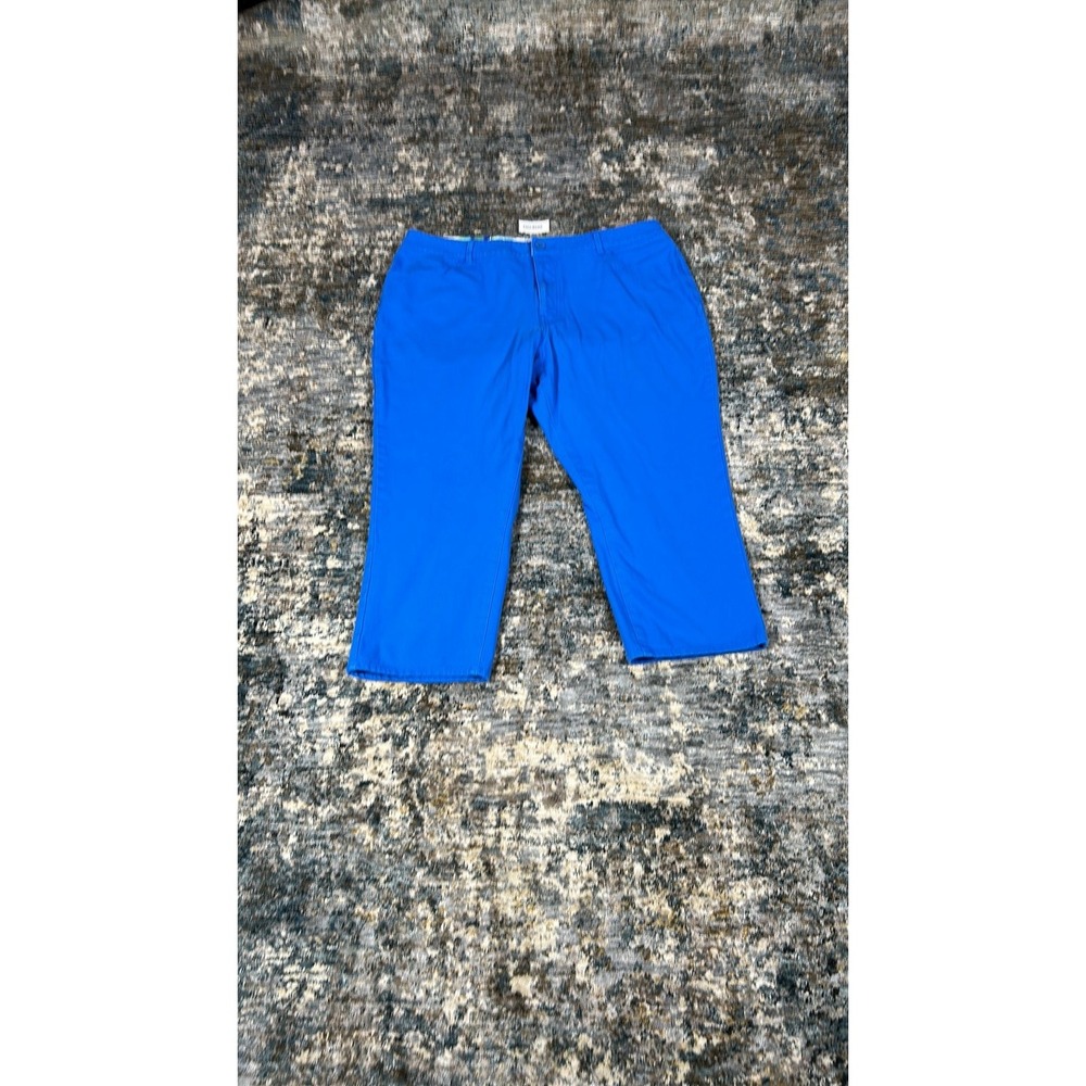 Coldwater Creek Cobalt Blue Natural Fit Capri Pants Womens 16 Casual Cotton